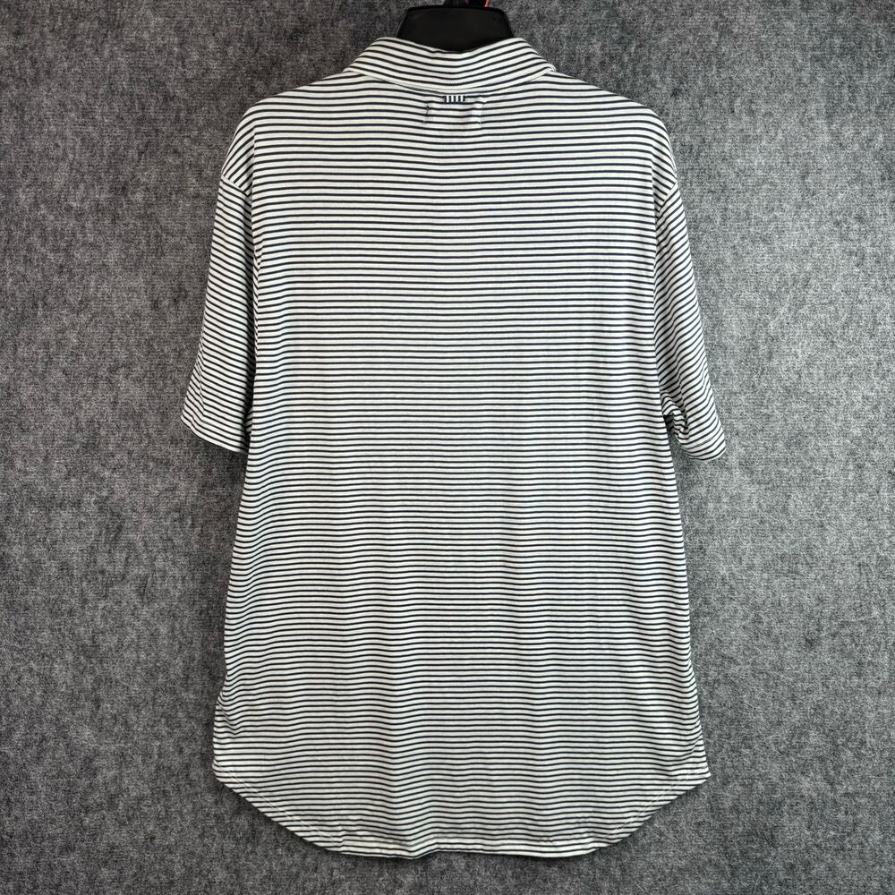 Five Four Seabrook Mens Polo Striped White Blue Size Large - Picture 2 of 9